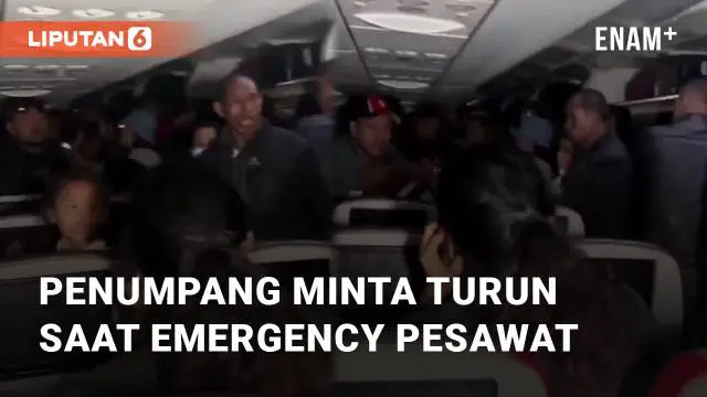 VIDEO: Panik! Penumpang Emosi Minta Turun Setelah Lampu dan AC Pesawat Mati