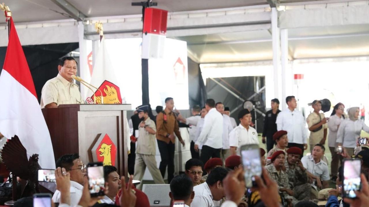 Prabowo: Sangat penting kader Gerindra untuk sadar dan paham untuk menghindari perpecahan dan kebencian.