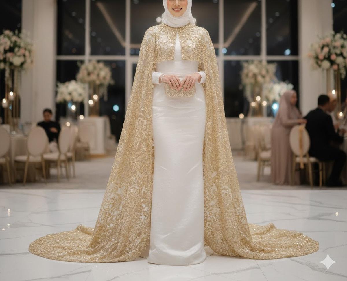 Ilustrasi Model Gamis Cloud Dancer