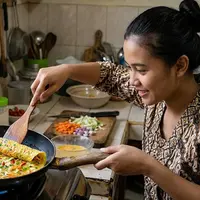 Resep Telur Dadar Sayur Tanpa Tepung. (AI Generated)