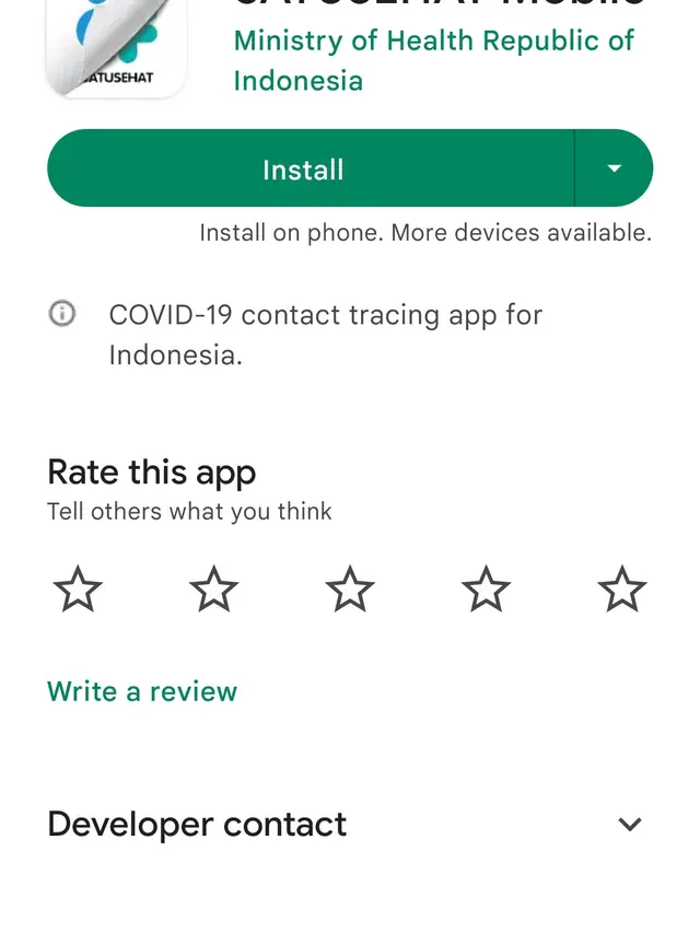 Aplikasi Satu Sehat Mobile.