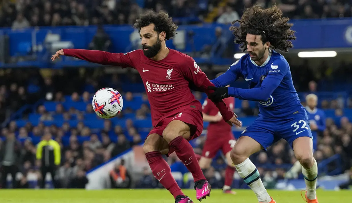 <p>Sementara Liverpool kembali meladeni tim berat, kali ini pimpinan klasemen Premier League Arsenal, Minggu (9/4/2023). (AP Photo/Frank Augstein)</p>