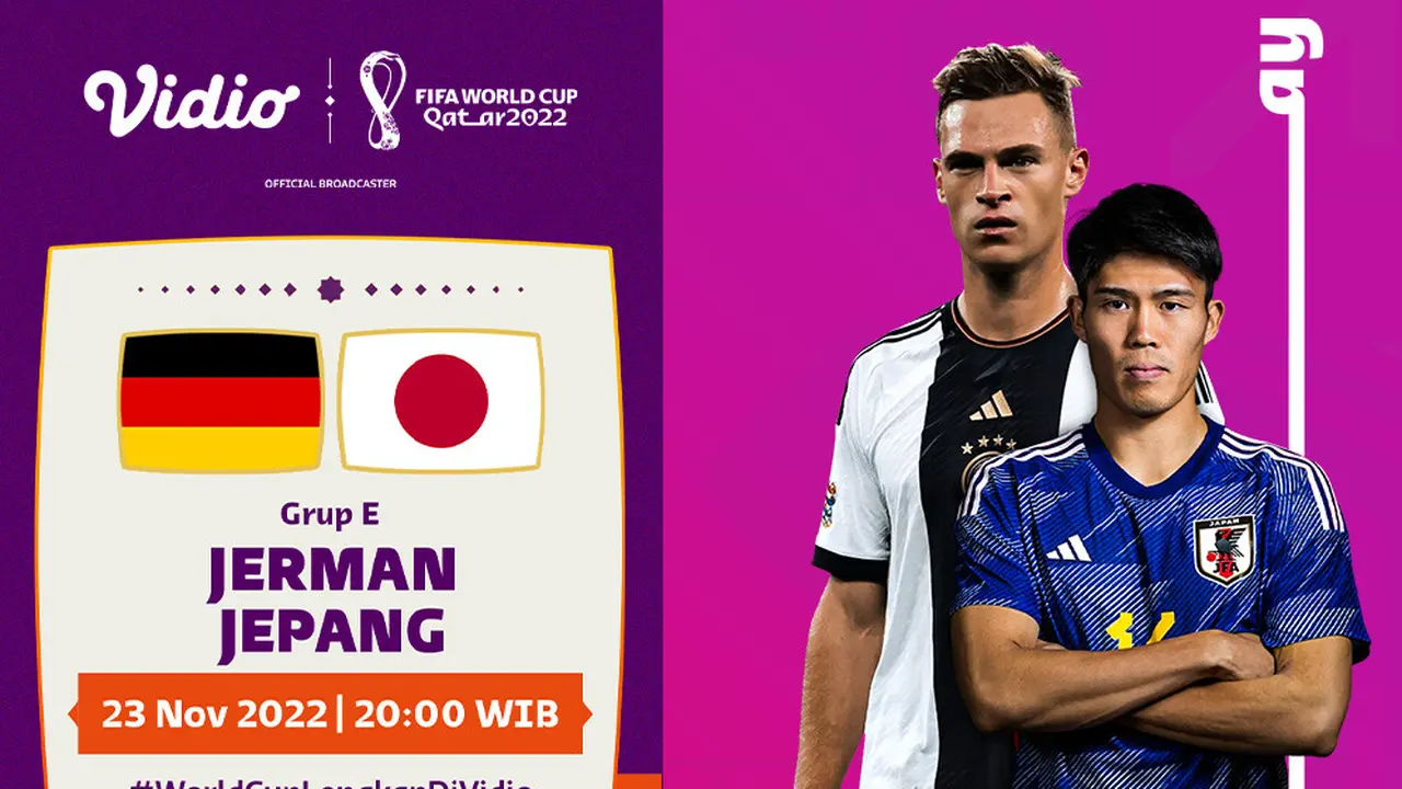 Jadwal dan Live Streaming Piala Dunia 2022 : Jerman vs Jepang di Vidio