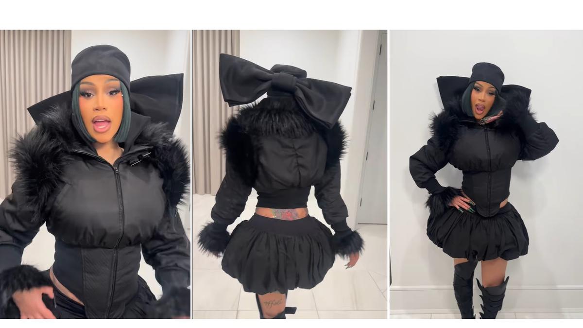 Gaya Cardi B Tampil di Event Usai Melahirkan Anak Keempat, Dibalut Puffer Jacket Ketat