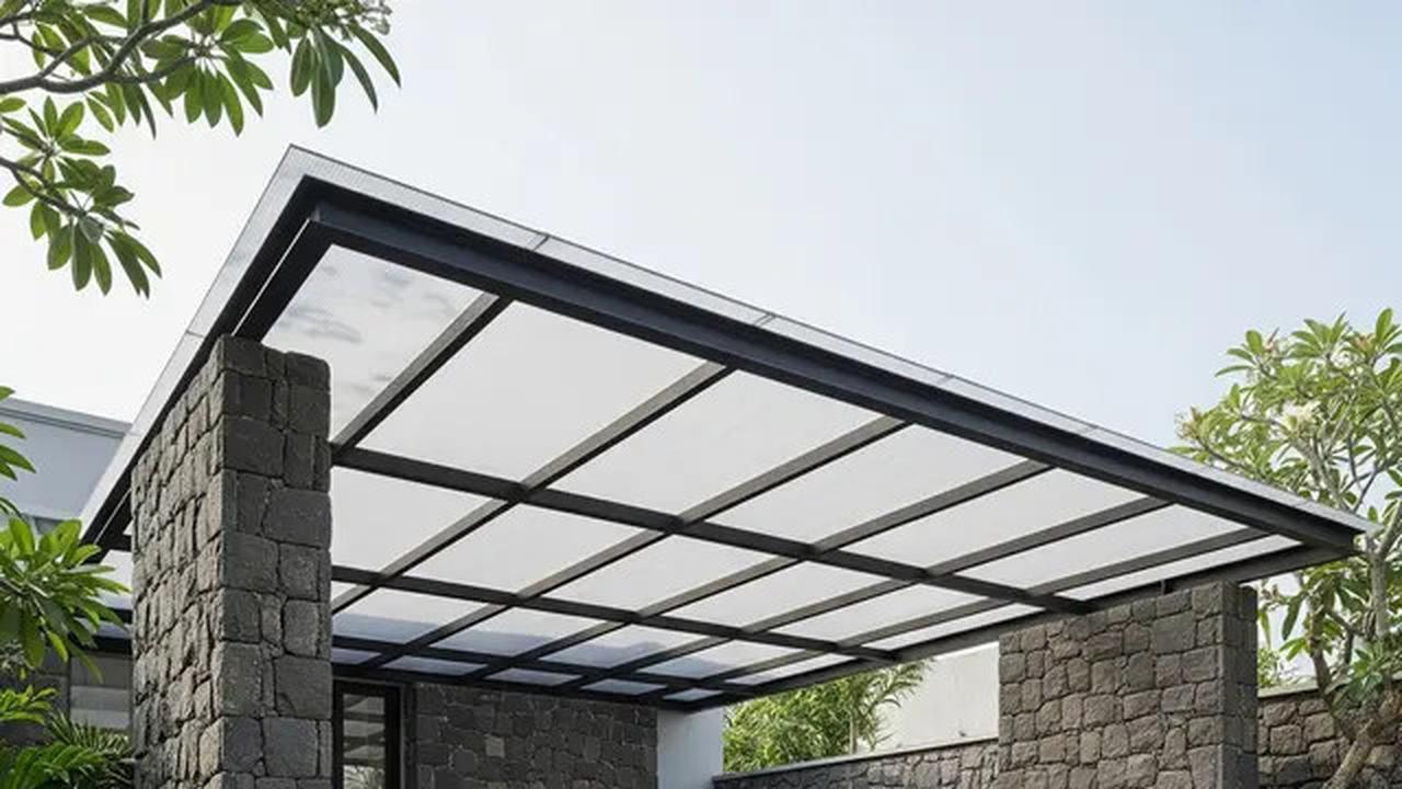 8 Inspirasi Carport dengan Batu Andesit 2025, Tampil Kokoh dan Elegan di Hunian Minimalis