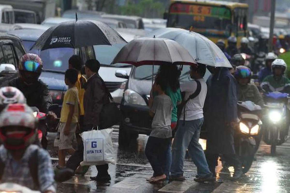 Jakarta diguyur hujan