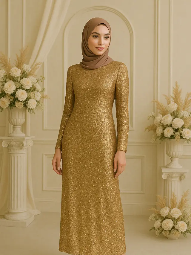 Inspirasi Dress Muslimah Kekinian yang Cocok Buat Pesta