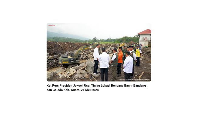 Cek fakta video Jokowi tinjau lokasi bencana banjir di Sumatera terjadi tahun 2024 bukan 2025