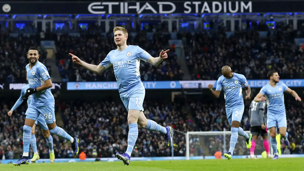FOTO: Hujan Gol di Etihad Stadium, Manchester City Lumat Leicester City 6-3