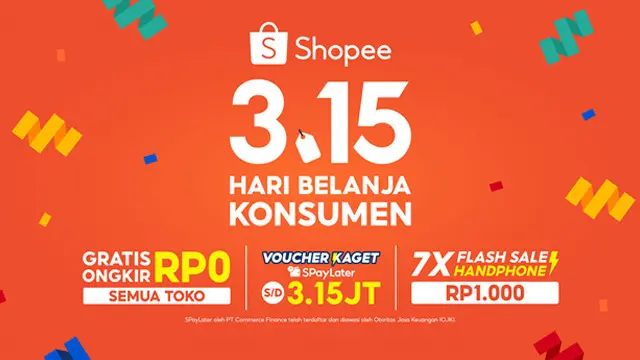Segudang Penawaran Spesial di Puncak Shopee 3.15 Hari Belanja Konsumen