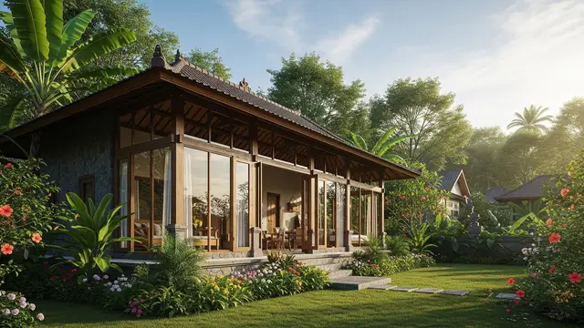 12 Inspirasi Rumah Desa dengan Jendela Lebar, Desain Modern Menyatu dengan Alam