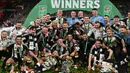 Hingga akhir pertandingan skor 2-1 untuk kemenangan Newcastle United atas Liverpool tidak berubah. Kemenangan ini sekaligus mengakhiri puasa gelar Newcastle United di kompetisi domestik sejak terakhir kali meraih juara Piala FA tahun 1955. (Glyn KIRK/AFP)