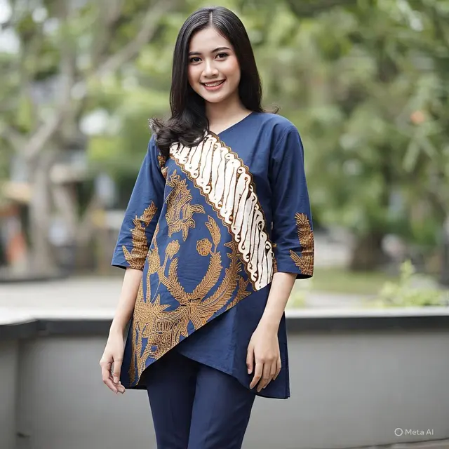 Baju Model Batik Kombinasi