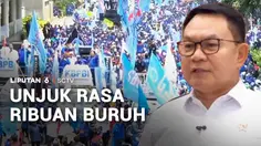 Ribuan Buruh kembali Berunjuk Rasa