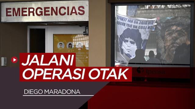 Berita video Diego Maradona sedang jalani operasi pembekuan darah di otak