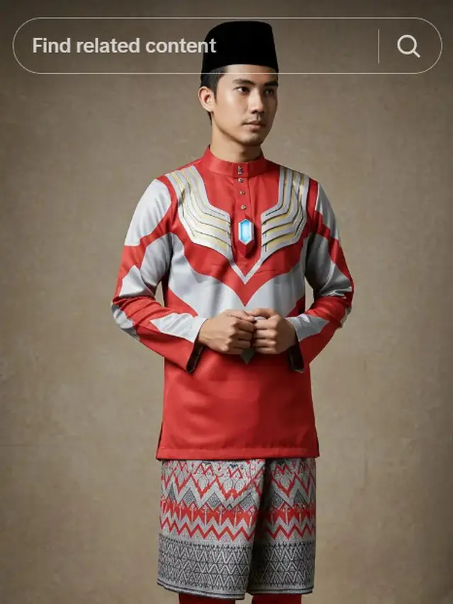 6 Potret Baju Lebaran Ultraman Ini Unik, Jadi Pusat Perhatian di Hari Raya