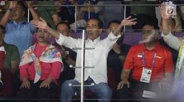 Presiden Jokowi Saksikan Final Bulutangkis Beregu Putra Asian Games 2018