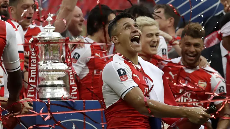 Kegembiraan Arsenal Juara Piala FA 2016-2017