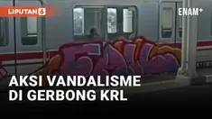 Duh, Gerbong KRL Dicoret-coret OTK!