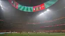 Suasana pertandingan antara Juventus melawan MLS All-Stars di Mercedes-Benz Stadion, Atlanta, Georgia (1/8). Juventus berhasil mengalahkan MLS All-Stars lewat drama adu penalti 5-3. (AFP Photo/Kevin C. Cox)