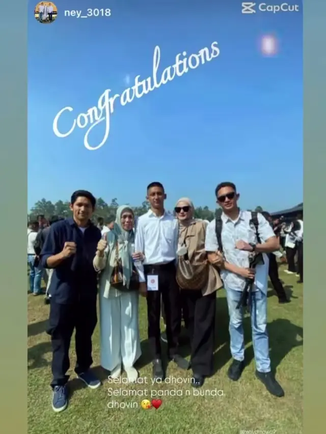 Momen Haru Ibnu Jamil Hadiri Kelulusan Sang Putra yang Lolos Akmil