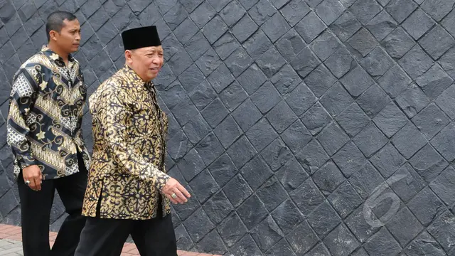 Mantan Wapres Hamzah Haz Kembali Jenguk Fuad Amin di Rutan KPK