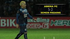 Berita video highlights laga Arema FC vs Semen Padang pada leg II Semifinal Piala Presiden 2017 dengan Cristian Gonzalez mencetak 5 gol.