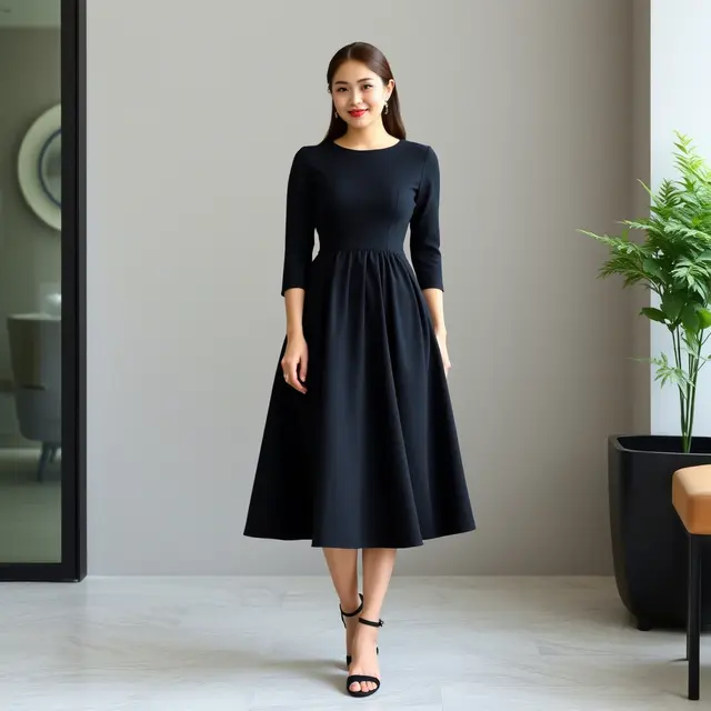 midi dress (ilustrasi by qwen.ai)