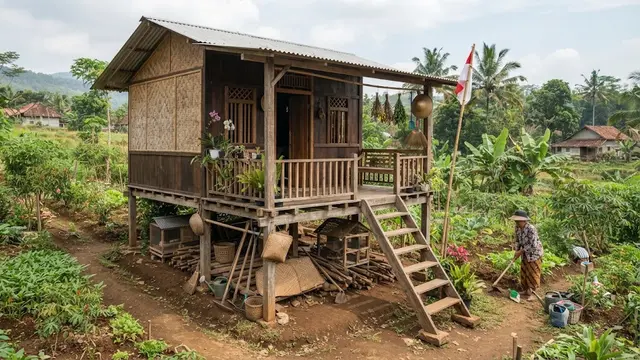 Model rumah di pinggir kebun yang sederhana dan hemat biaya model rumah panggung sederhana