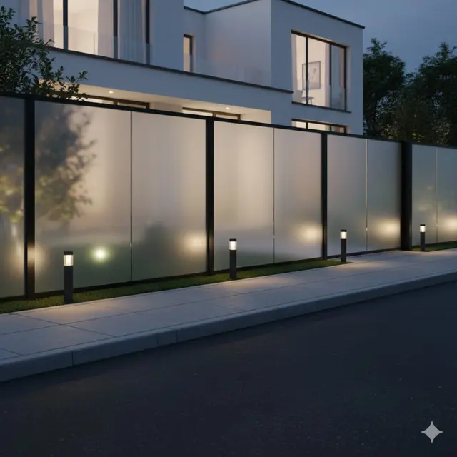 Pagar Kaca Buram (Frosted Glass) (Gemini AI)