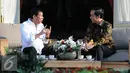 Sebelum melangsungkan pertemuan kenegaraan ini, Duterte telah lebih dulu menyapa komunitas Filipina di Indonesia, berkunjung ke TMP Kalibata dan blusukan ke Pasar Tanah Abang ditemani Jokowi, Jakarta, Jumat (9/9). (Liputan6.com/ Faizal Fanani)