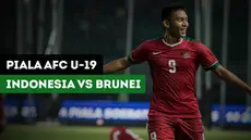 Berita video highlights babak 1 kualifikasi Piala AFC U-19, Indonesia vs Brunei Darussalam di Korea Selatan.