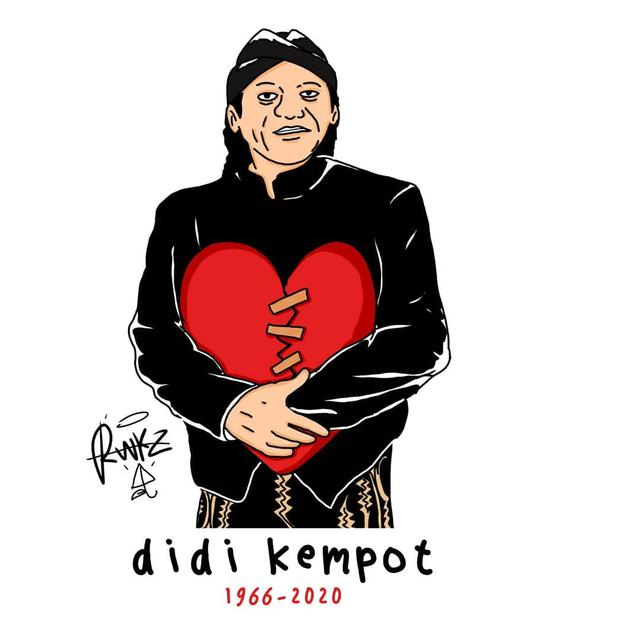 Sketsa Didi Kempot karya Rawkez. (Foto: Instagram @rawkez13)