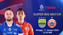 Live Streaming BRI Super League Pekan Ke-17: Persib vs Persija, Eksklusif di Vidio
