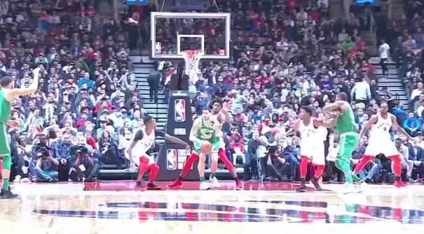 Berita video game recap NBA 2017-2018 antara Toronto Raptors melawan Boston Celtics dengan skor 96-78.