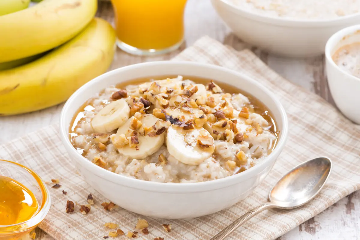 oats oatmeal pisang susu