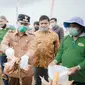 Panen hasil jagung hibrida  milik Koperasi Riau Tani Berkah Sejahtera (RTBS) di Rumbai Barat, Pekanbaru, Riau. (Ist)