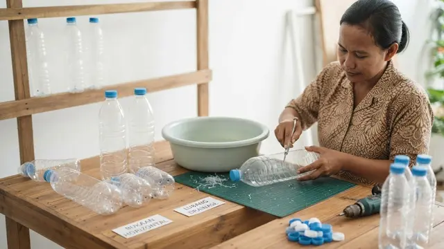 Persiapan Botol sebagai Media Tanam
