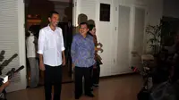 Jokowi dan JK di Rumah Transisi, Jakarta. (Liputan6.com/Miftahul Hayat)