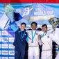 Rahmad Adi Mulyono meraih emas di speed putra Piala Dunia Panjat Tebing 2023 Prancis (dok IFSC)