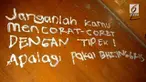 Masa-masa di sekolah disebut yang paling indah, banyak kejadian nyeleneh dilakukan. Salah satunya dengan mencoret-coret meja dengan alat tulis.