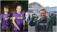 Suporter Oxford United di Piala Presiden 2025. (Bola.com/Muhammad Adi Yaksa).