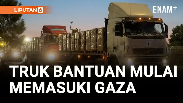 TRUK-TRUK BANTUAN MEMASUKI GAZA SETELAH HAMPIR TIGA BULAN DIBLOKADE PENUH OLEH ISRAEL
