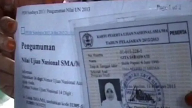 Gita, Siswi Berprestasi yang Dinyatakan Tak Lulus