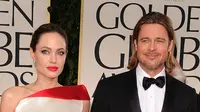 Untuk bertahun-tahun, Brad Pitt menjadi pasangan Angie di Golden Globes. Sempat jadi pasangan paling romantis, mereka pun menjadi pusat perhatian. (Jason Merritt / GETTY IMAGES NORTH AMERICA / AFP)