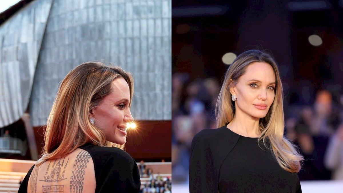 Angelina Jolie Jadi Sorotan di Rome Film Festival, Pakai Gaun Backless Ekspos Tato Ikonik dan Kilau Perhiasan BVLGARI