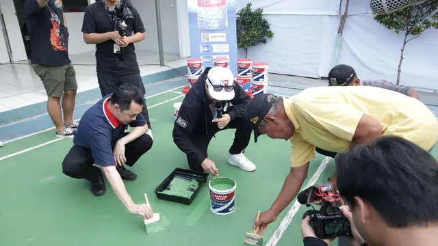 Vindes Sport Bersama Nippon Paint melakukan kegiatan positif.