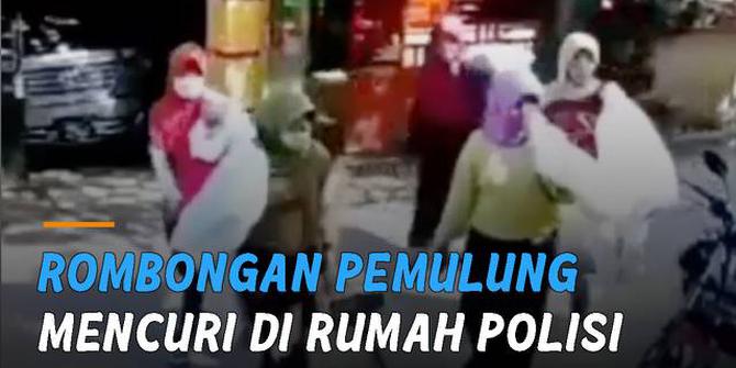 VIDEO: Nekat, Rombongan Pemulung Mencuri di Rumah Polisi Terekam CCTV
