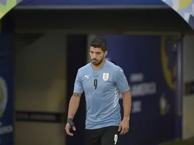 Meski tampil apik bersama klubnya, Athletico Madrid, Luis Suarez belum menunjukkan tajinya di Turnamen CONMEBOL Copa America 2021. Berikut ini daftar lima penyerang tertajam turnamen CONMEBOL Copa America 2021 yang didalamnya tak ada nama Luis Suarez. (Foto: AFP/Douglas Magno)