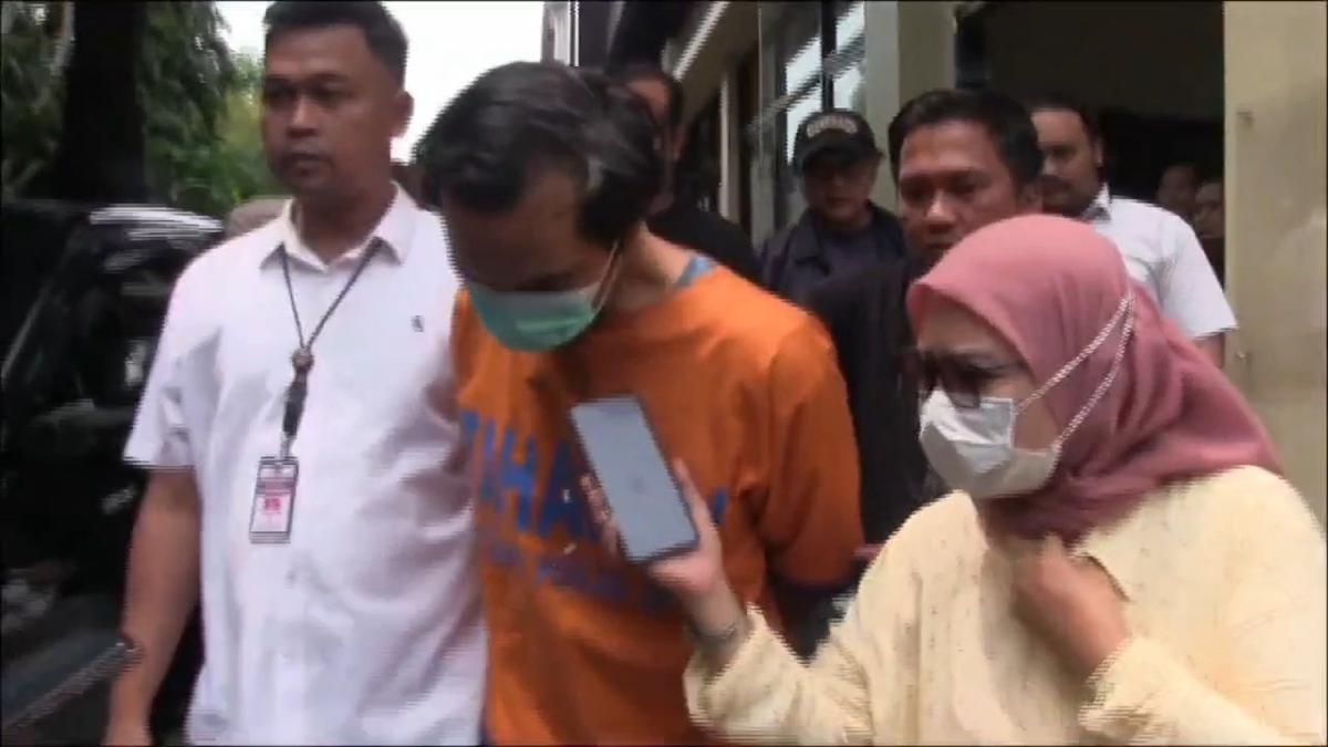 Penampakan Dwi Bagus pembunuh istri dan anak di Madiun. (merdeka.com/erwin yohanes).